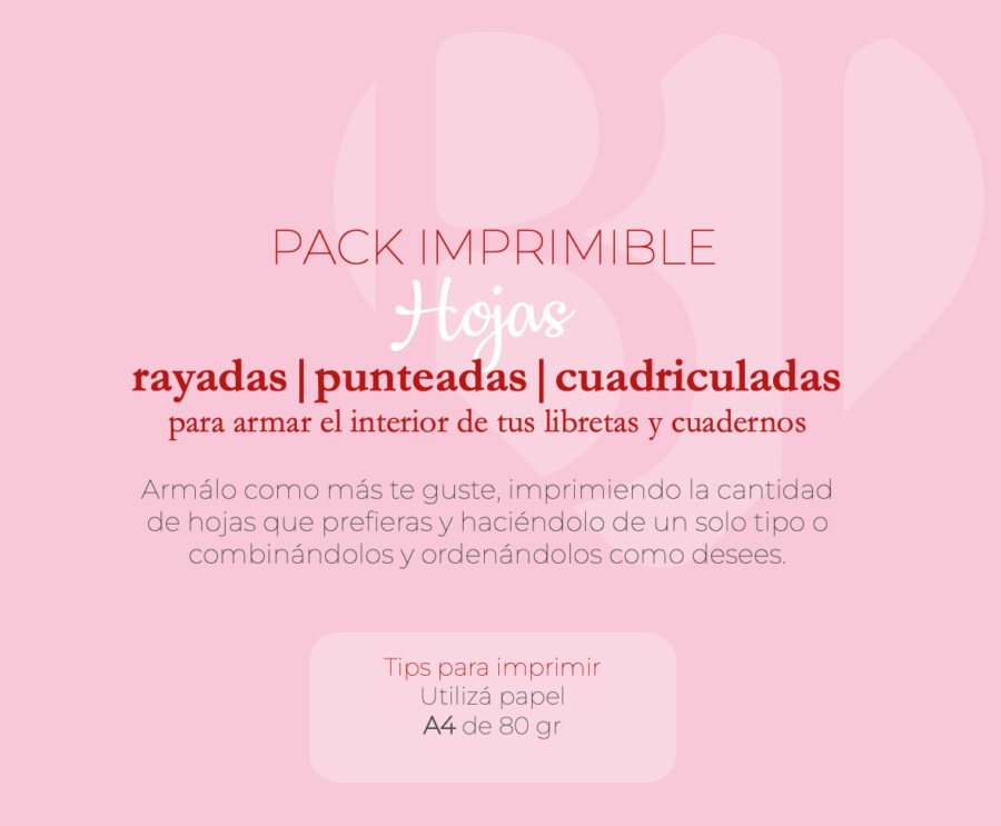 PACK DE HOJAS IMPRIMIBLES