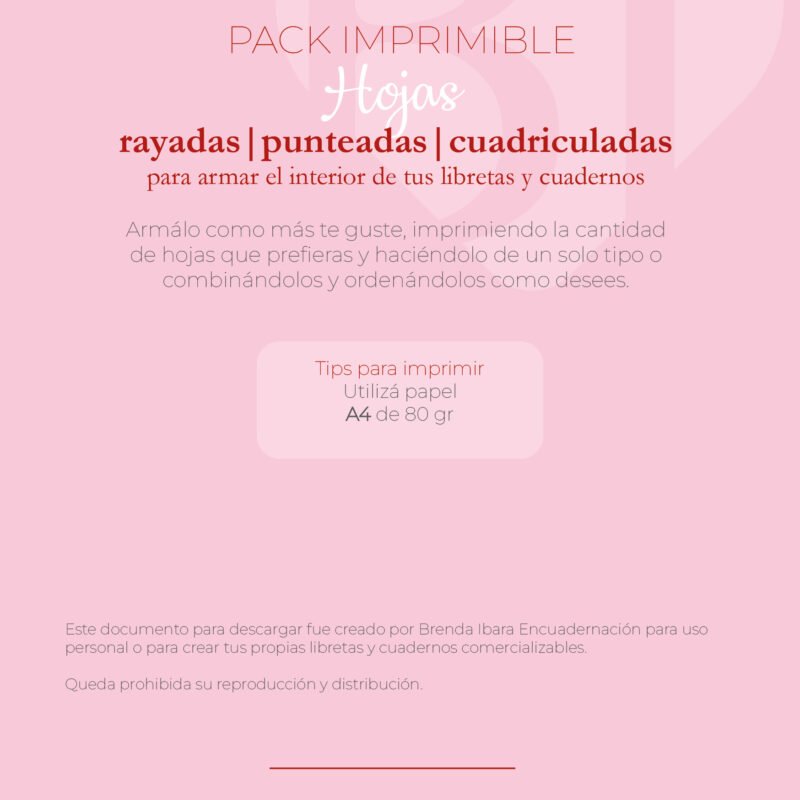 PACK DE HOJAS IMPRIMIBLES